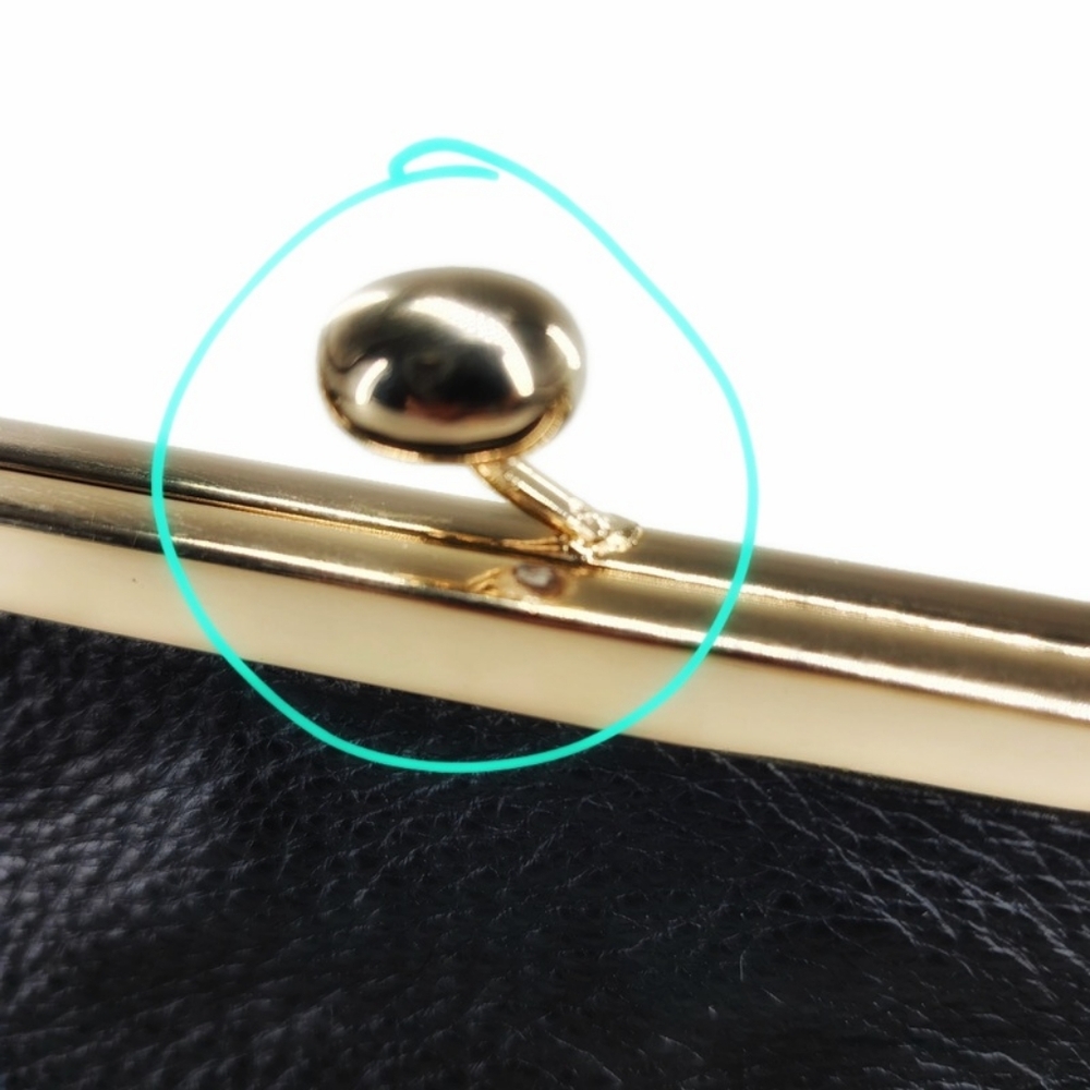 Celine Clandestine Black Pebbled Leather Gold Frame Doctor Shoulder Satchel Bag - Picture 14 of 15